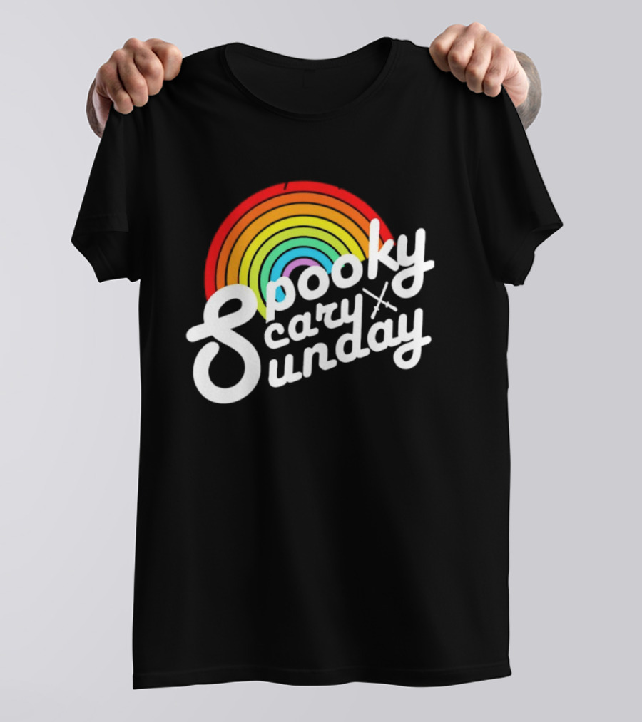 Coryxkenshin Spooky Scary Sunday Rainbow T-Shirt