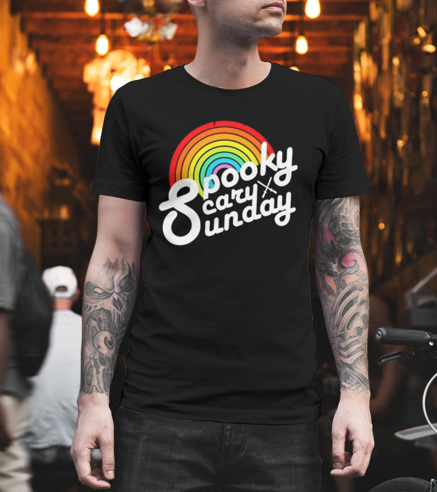 Coryxkenshin Spooky Scary Sunday Rainbow T-Shirt