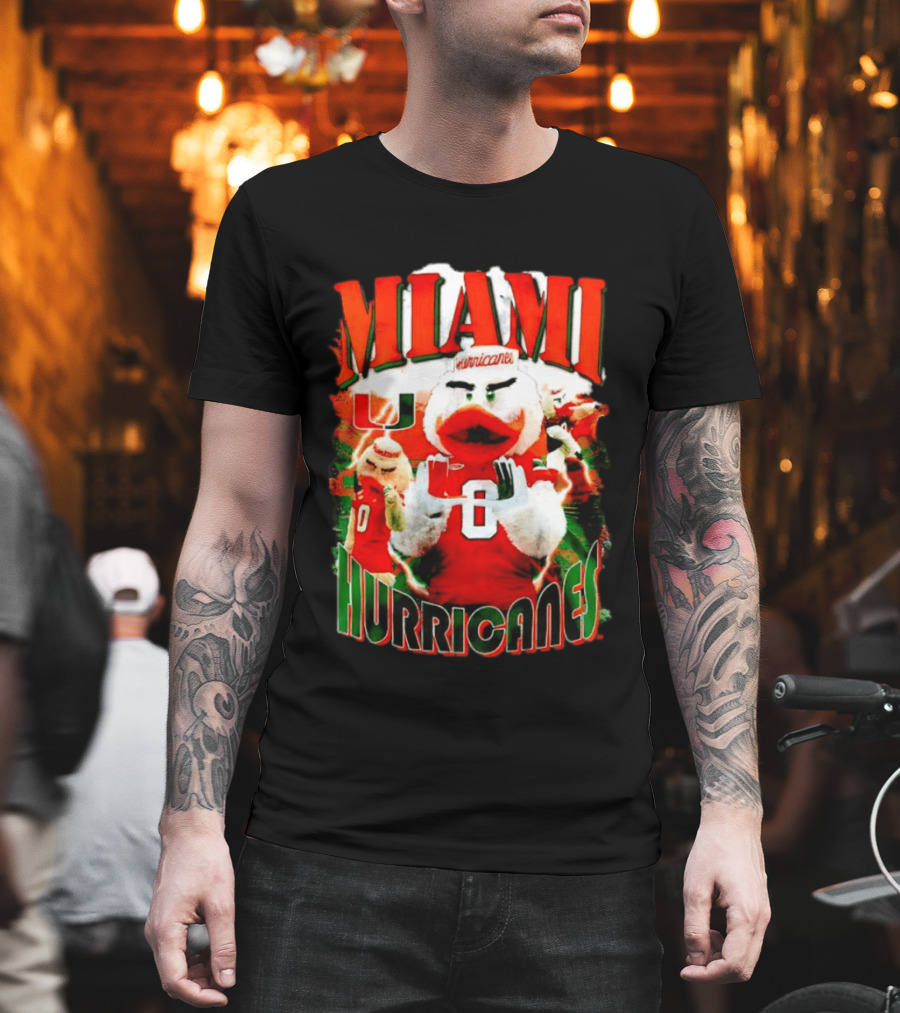 Miami Hurricanes Sebastian The Ibis Orange U Fan Gear T-Shirt