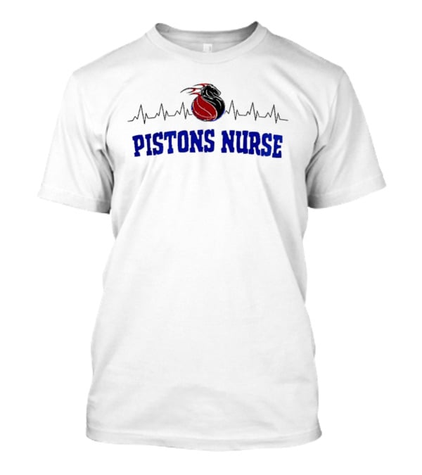 Detroit Pistons Nurse Heartbeat T-Shirt