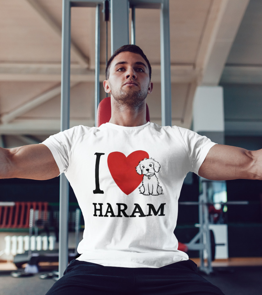 I Love Haram Cute Dog Heart T-Shirt