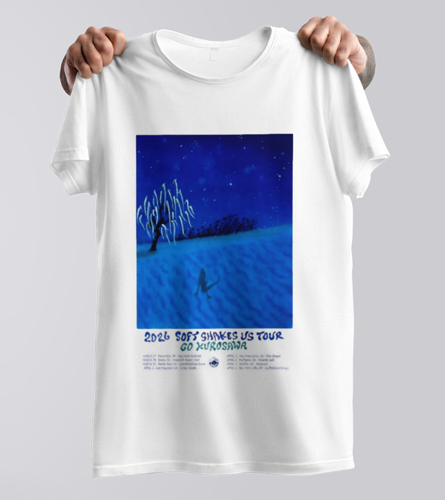 Kikagaku Moyo 2026 Soft Shakes US Tour Goshodaira Night Scene T-Shirt