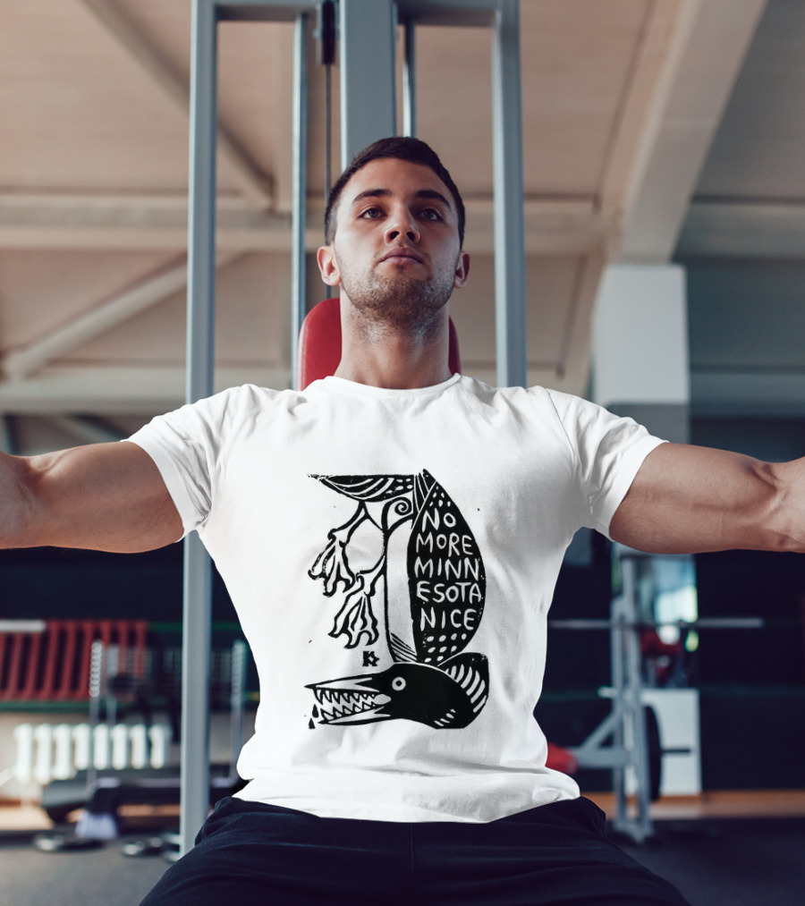 No More Minnesota Nice Owl Kicking Letter M T-Shirt