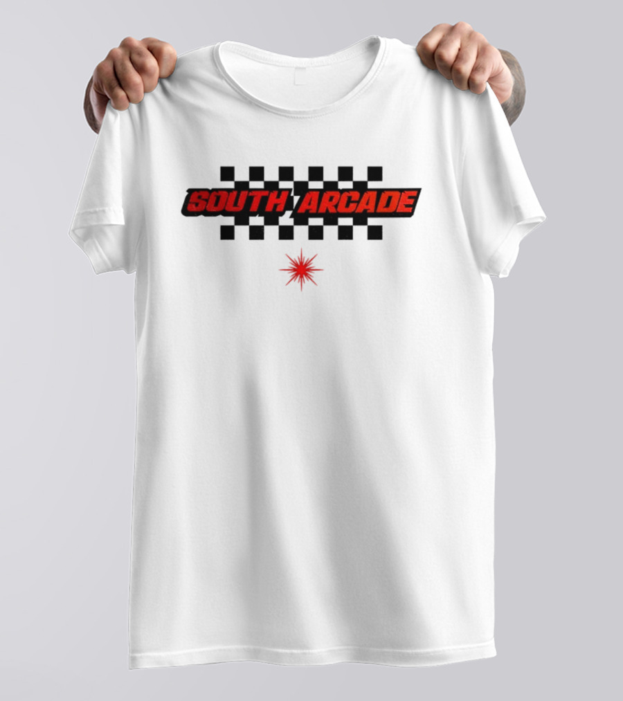 South Arcade Checkered Rock Sound Burst T-Shirt