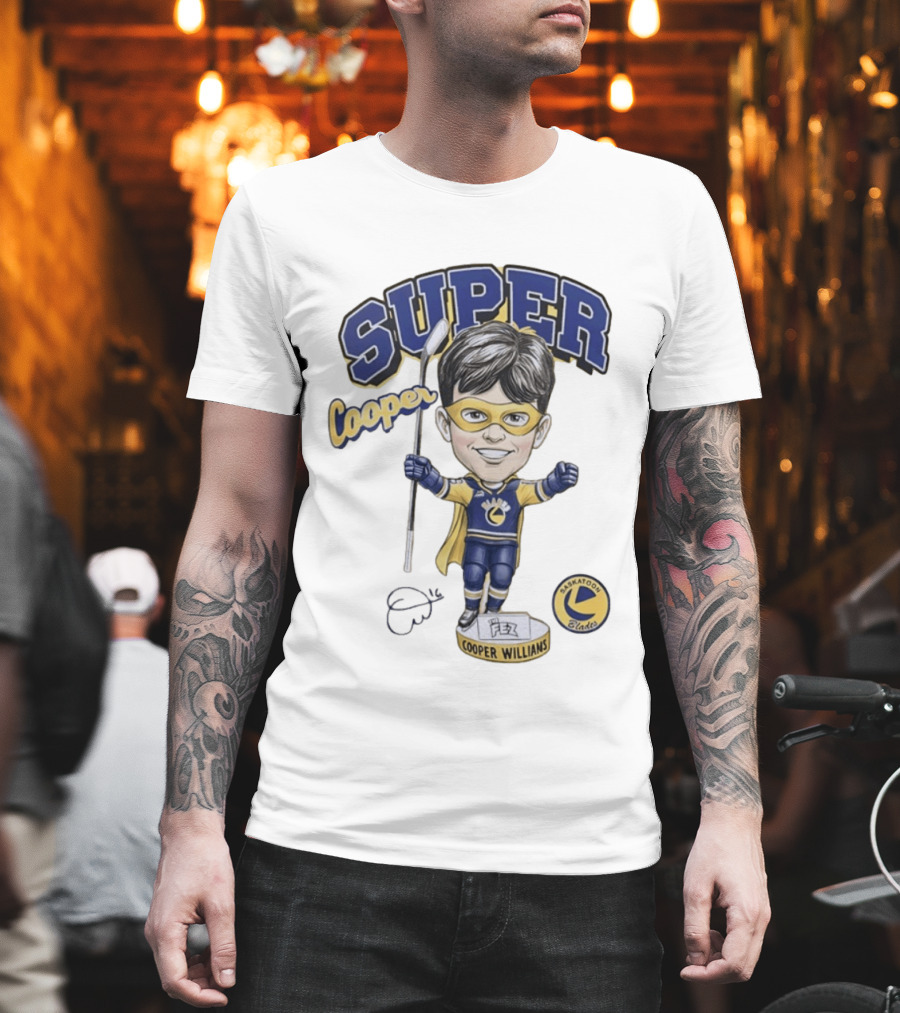 Super Cooper Williams Saskatoon Blades Bobblehead T-Shirt
