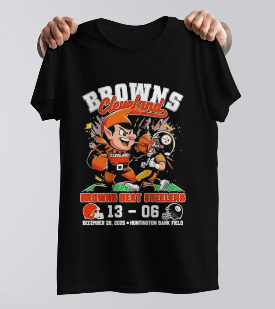 Cleveland Browns Beat Steelers 13 06 December 24 2005 Huntington Bank Field T-Shirt