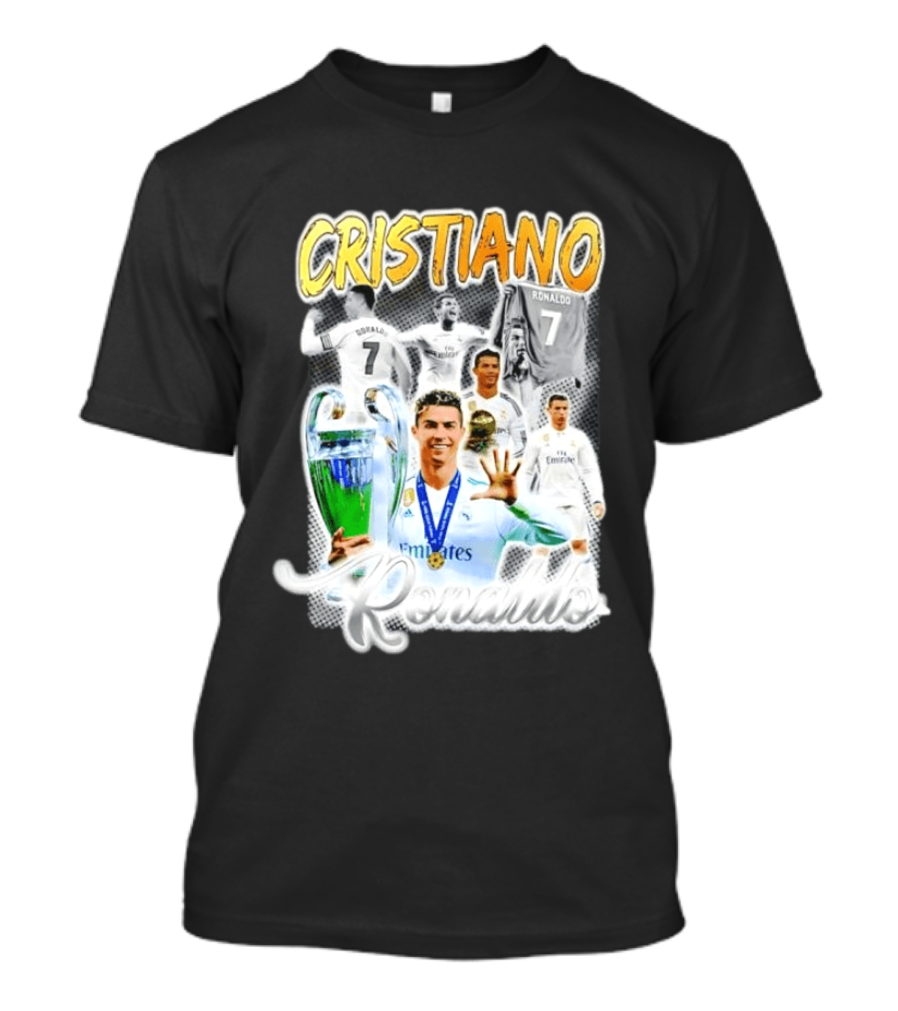 Cristiano Ronaldo 7 Real Madrid UEFA Champions League T-Shirt