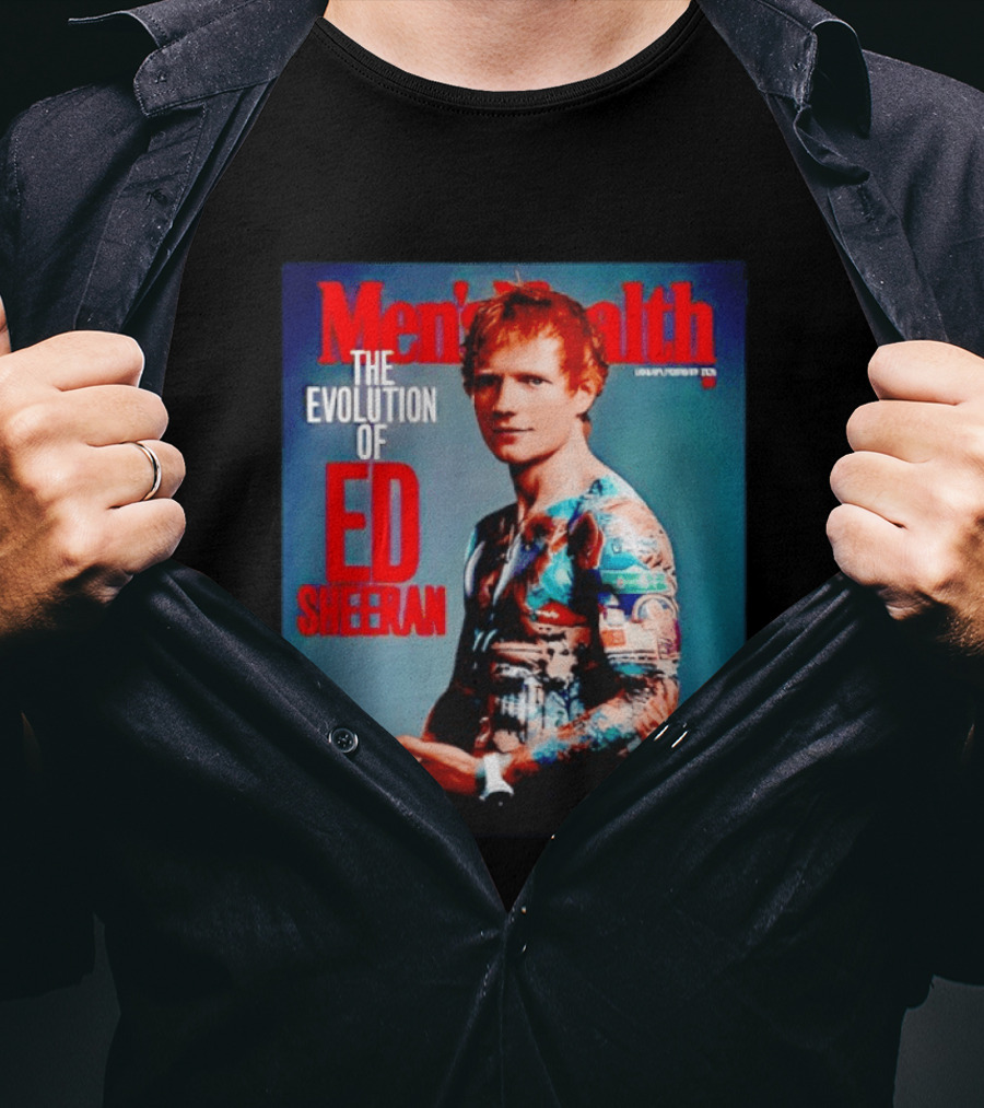 Men's Health UK January February Issue The Evolution Of Ed Sheeran T-Shirt
