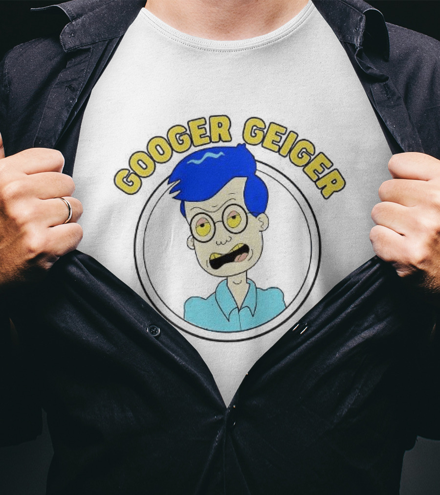 Mission Hill Googer Geiger Character Blue Hair Glasses T-Shirt