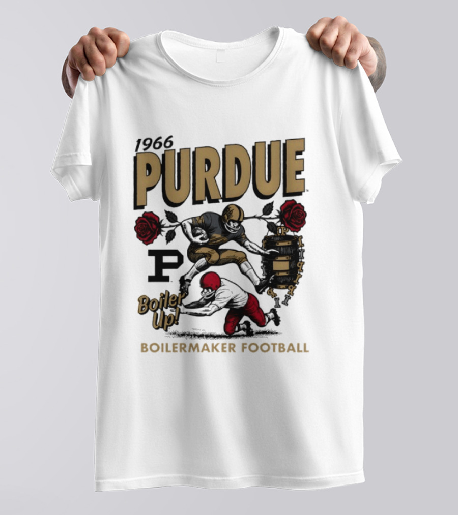 1966 Purdue Boilermaker Football Rose Bowl Boiler Up T-Shirt