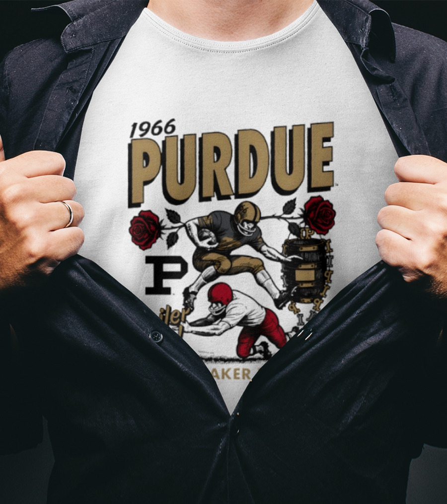 1966 Purdue Boilermaker Football Rose Bowl Boiler Up T-Shirt