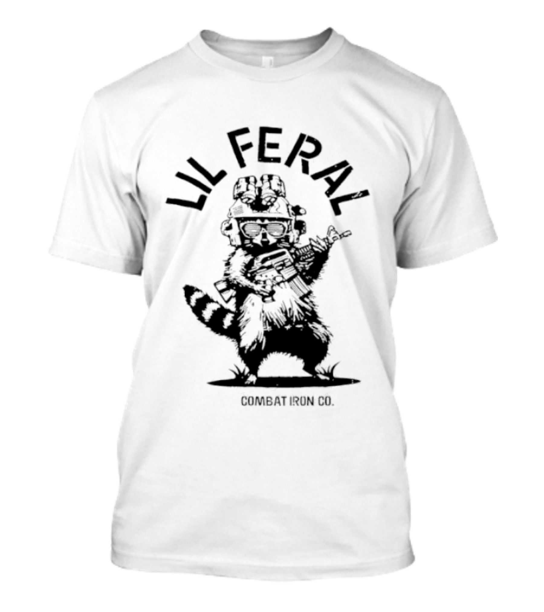 Lil Feral Combat Iron Raccoon Street Rat Society T-Shirt