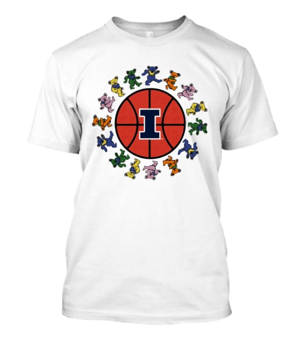 University Of Illinois Grateful Dead Bears Basketball T-Shirt