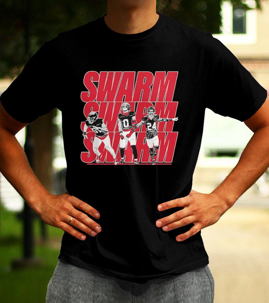Houston Texans Swarm Swarm Swarm Derek Stingley Jr Football T-Shirt