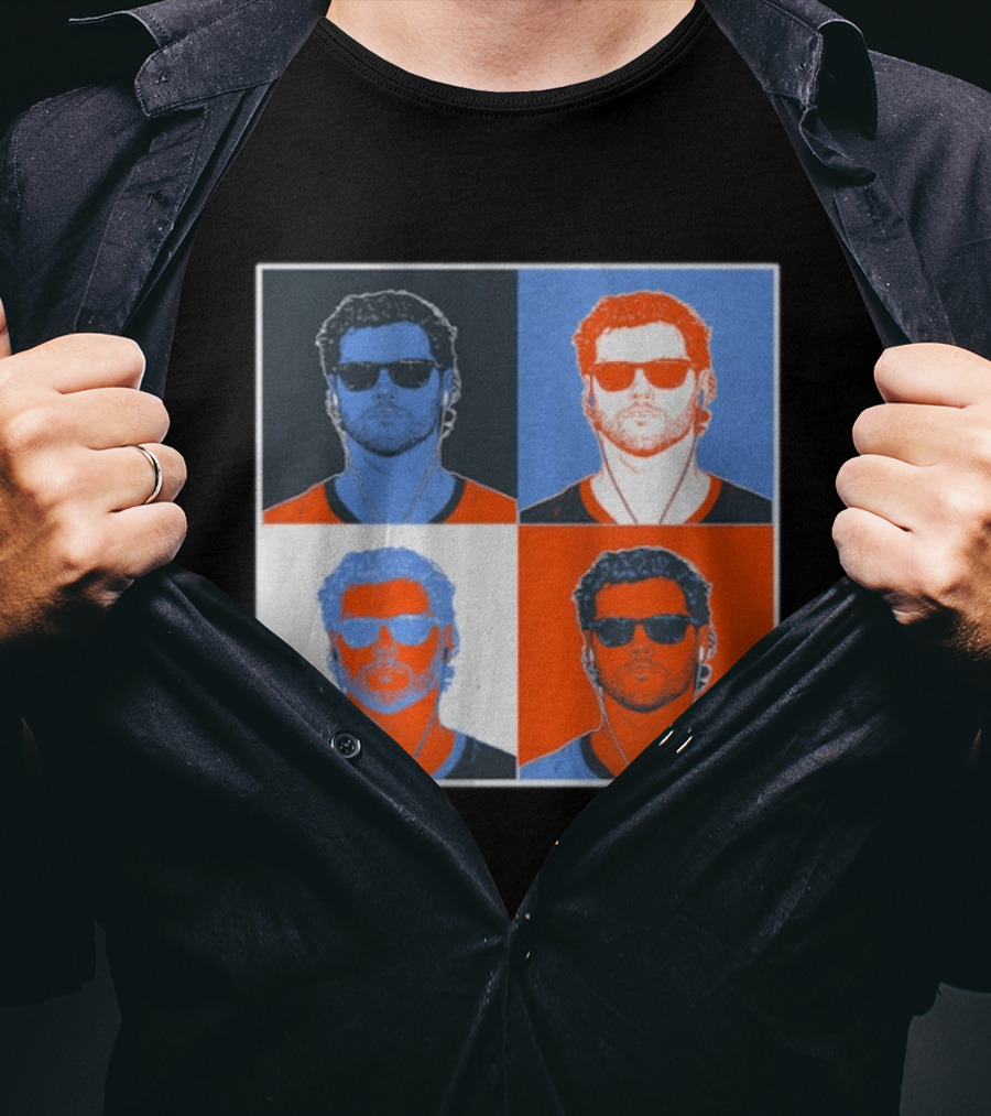 Jarrett Stidham Pop Art Style Sunglasses Quadrant T-Shirt