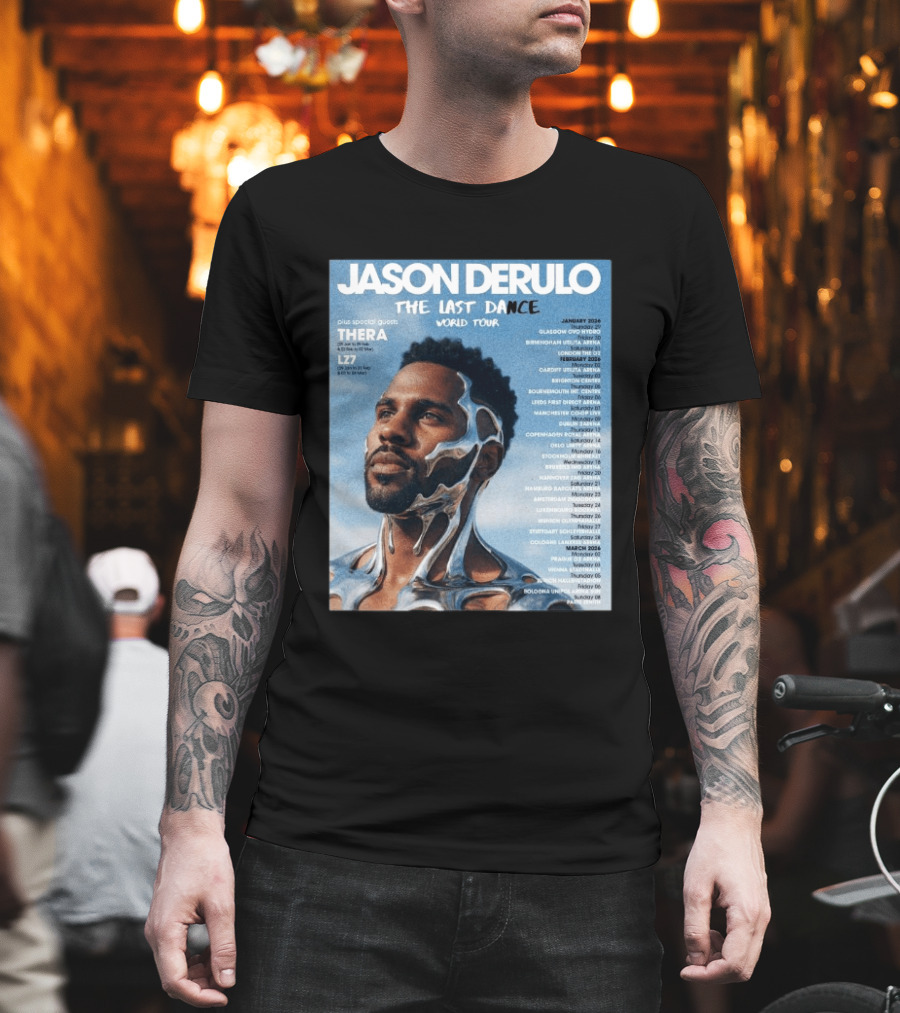 Jason Derulo The Last Dance World Tour 2026 Schedule Tour Dates T-Shirt
