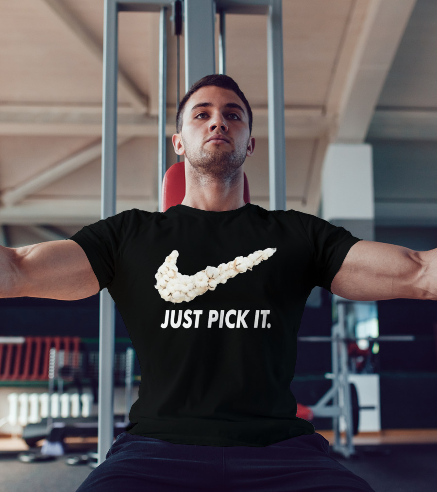 JUST PICK IT Cotton Swoosh T-Shirt