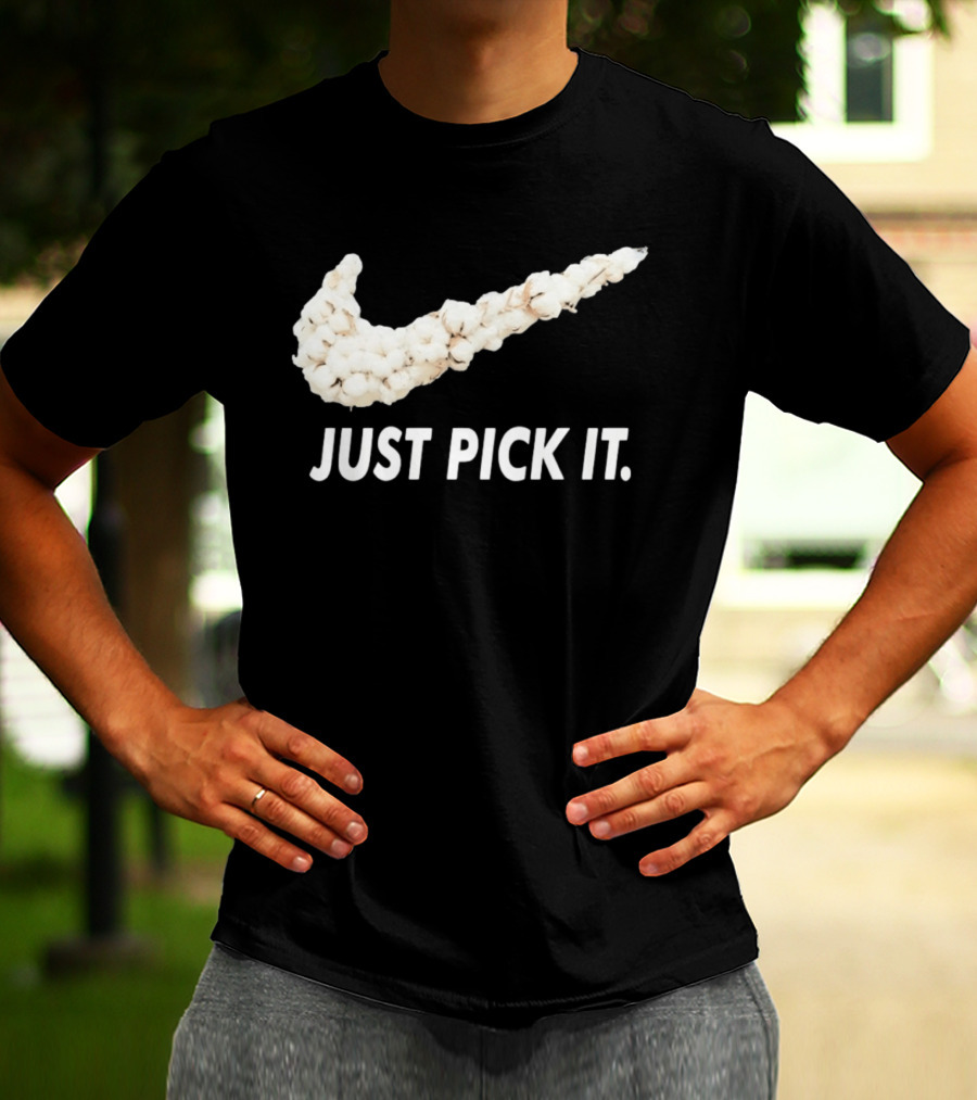JUST PICK IT Cotton Swoosh T-Shirt