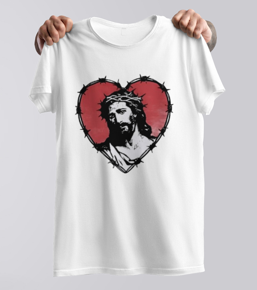 Jesus Crown Of Thorns Heart T-Shirt