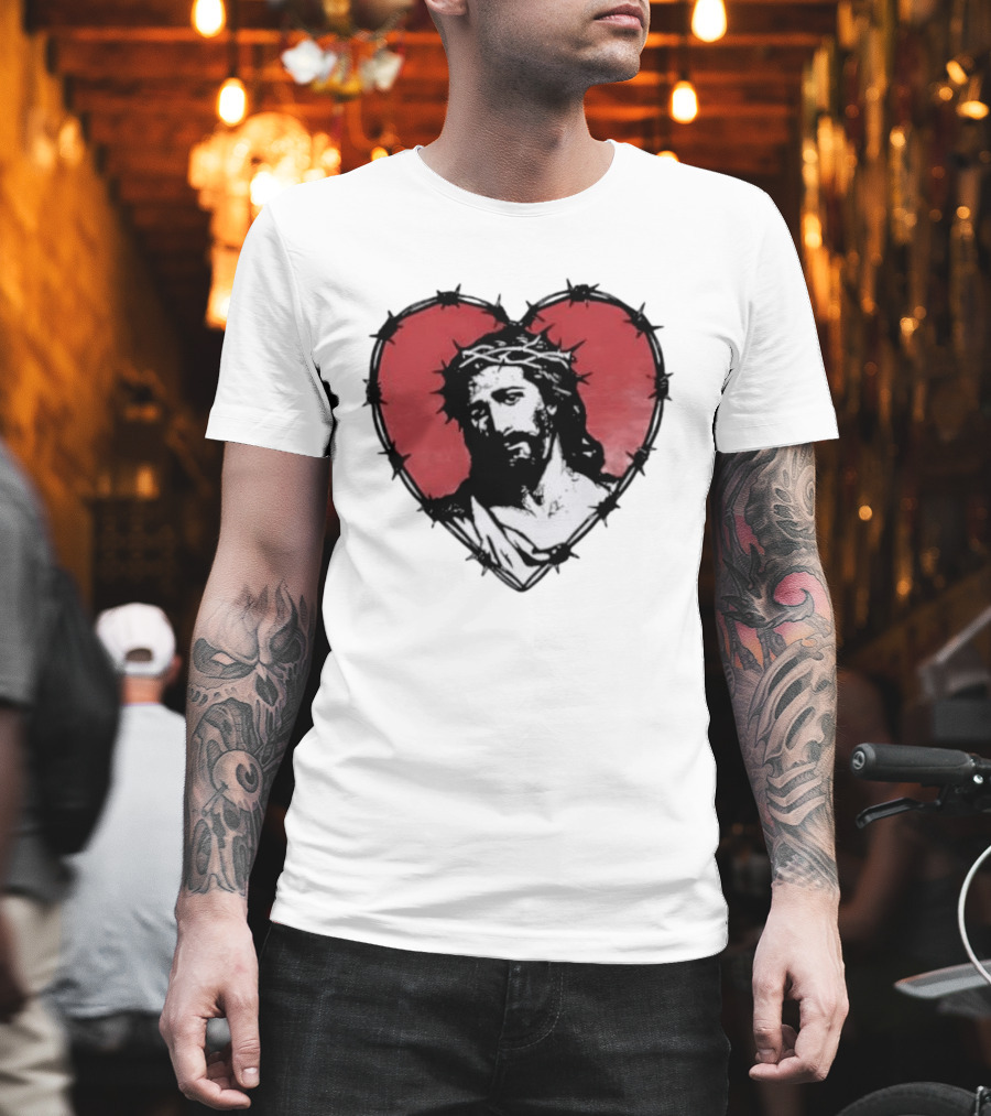 Jesus Crown Of Thorns Heart T-Shirt