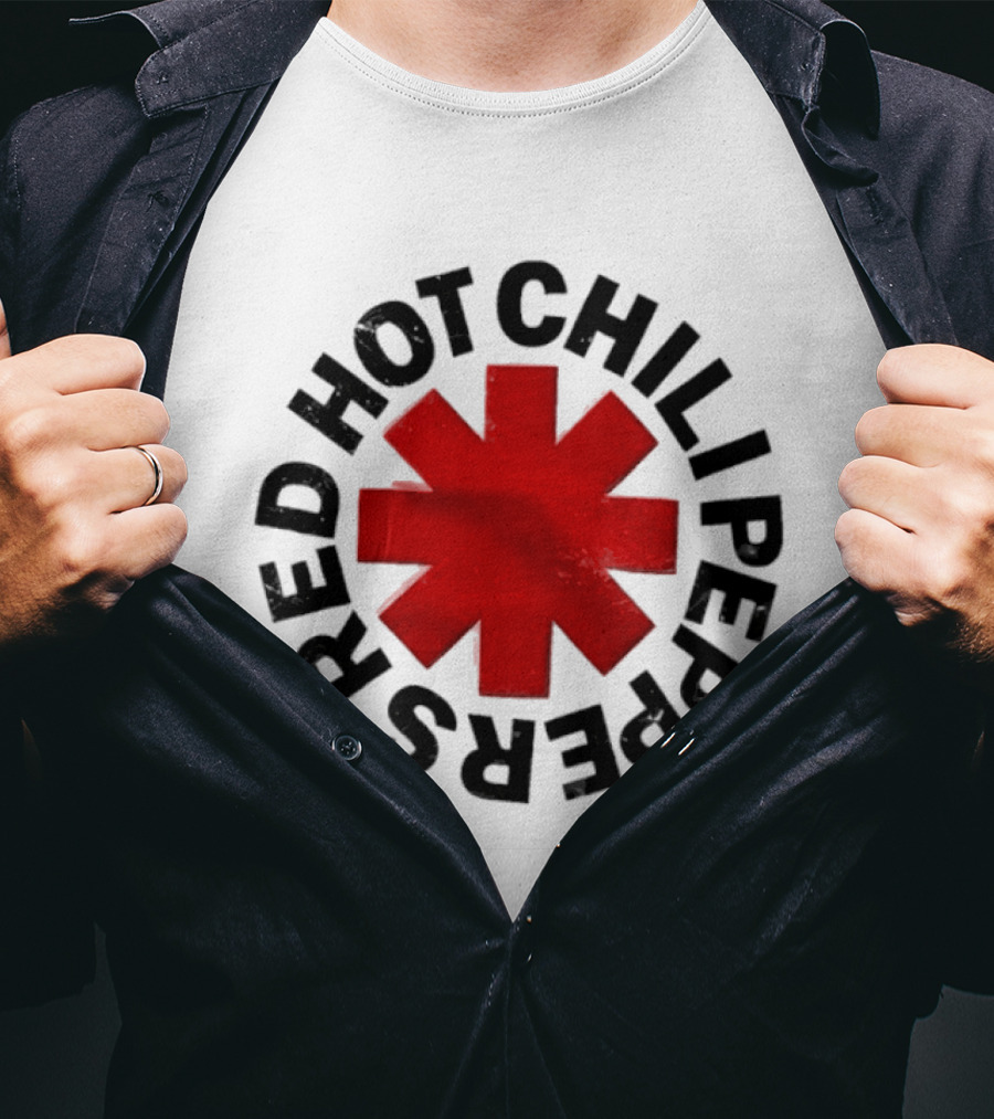 Red Hot Chili Peppers Red Asterisk Iconic Band T-Shirt