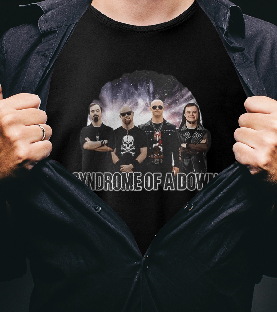 SYNDROME OF A DOWN Meme Band Parody Cosmic T-Shirt