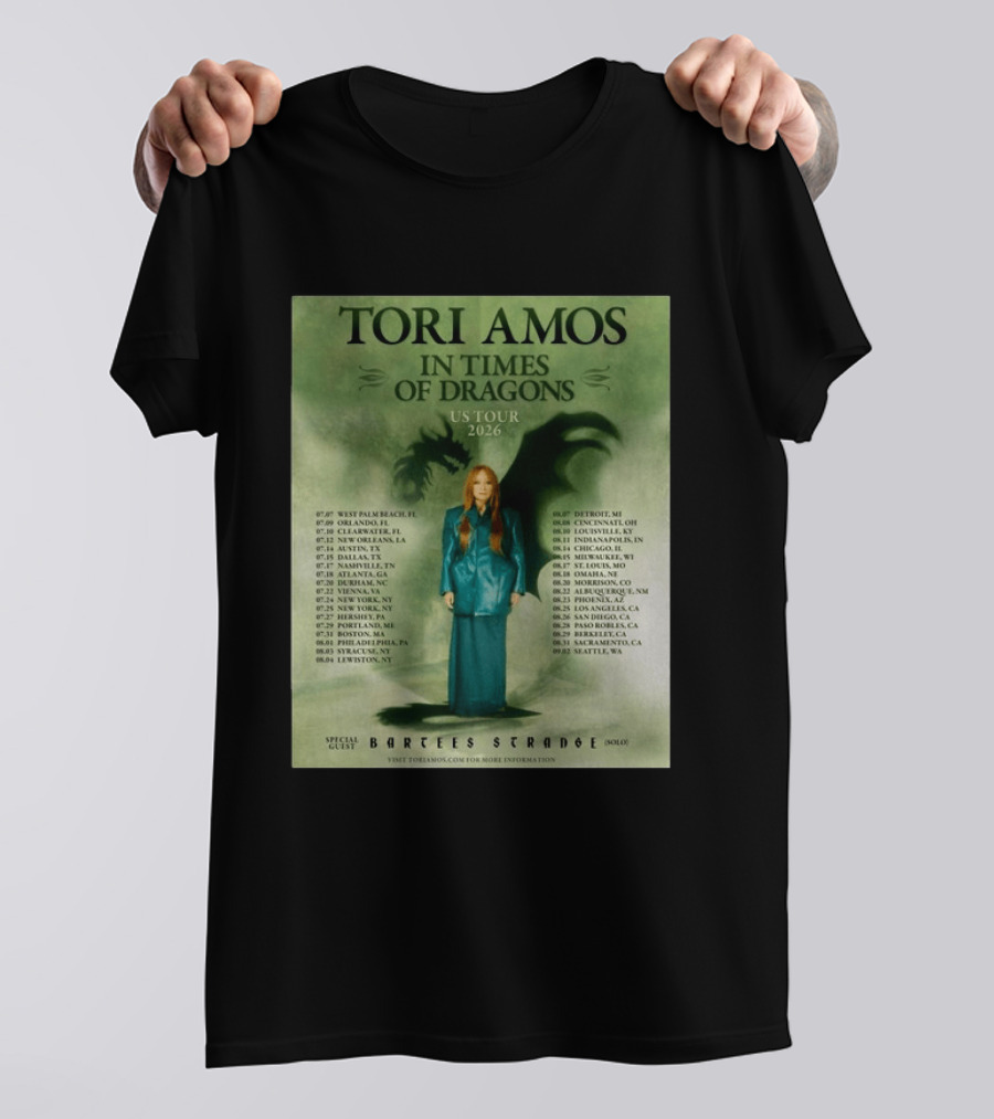 Tori Amos In Times Of Dragons US Tour 2026 Greek Theatre Los Angeles T-Shirt