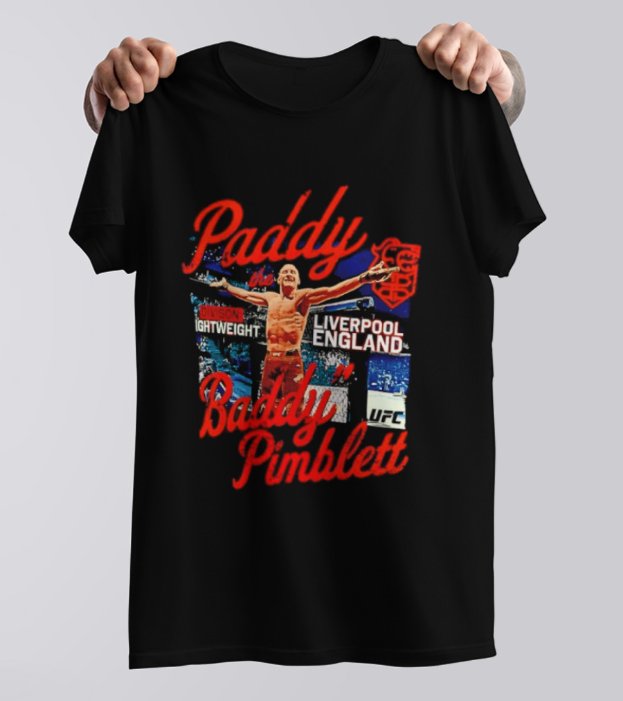 Paddy The Baddy Pimblett Liverpool England UFC Fighter T-Shirt