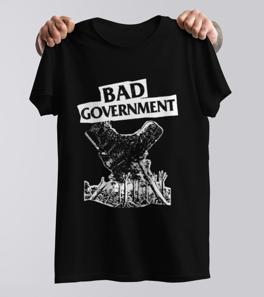Bad Government Tree Stump Political Satire T-Shirt