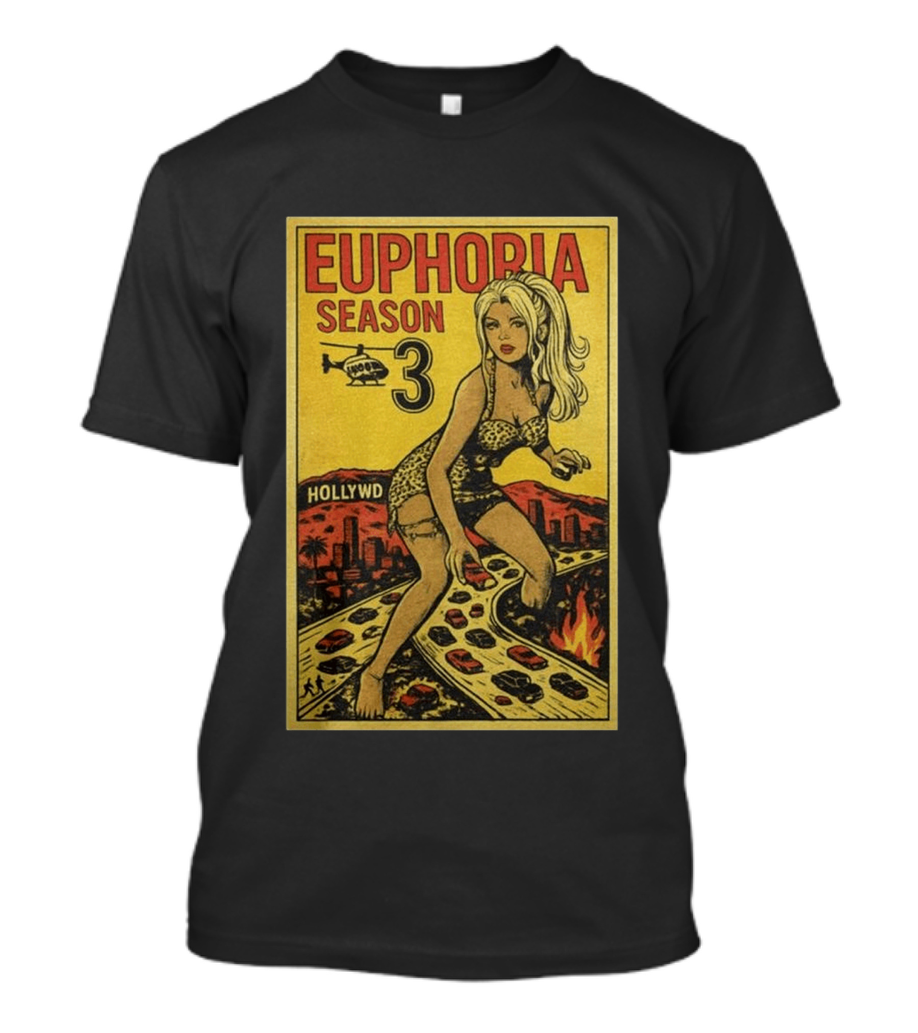 Euphoria Season 3 Hollywood Giant Woman Retro Comic T-Shirt