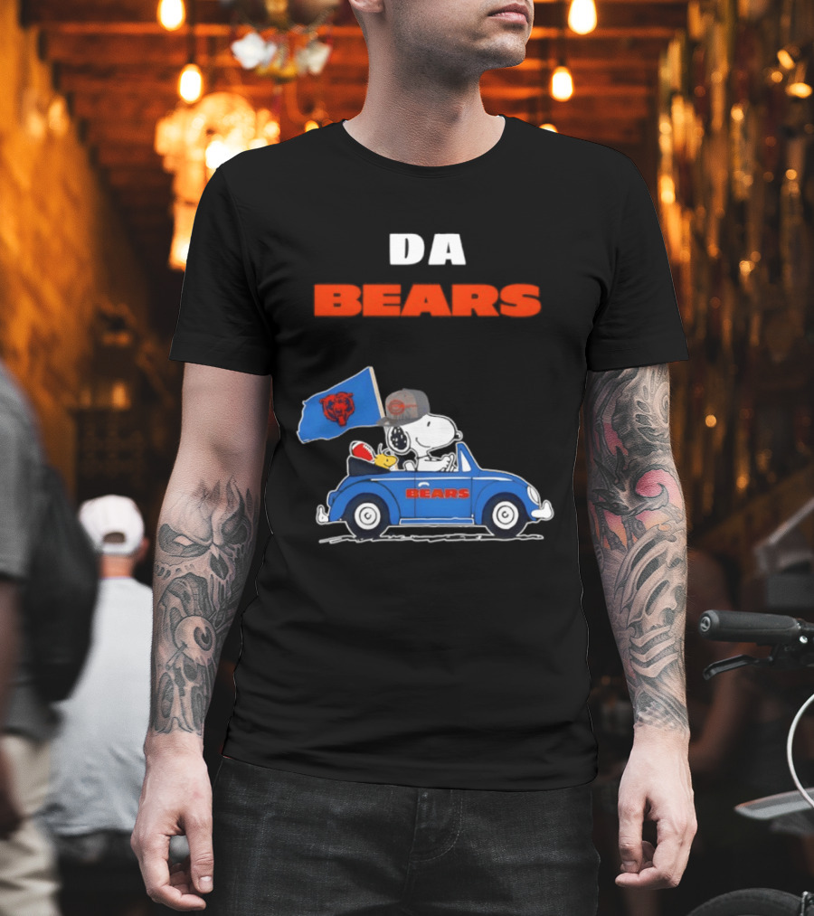 Chicago Bears Snoopy Woodstock Car Da Bears T-Shirt