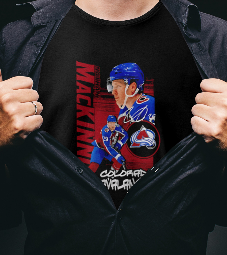 Colorado Avalanche Nathan MacKinnon Playmaker Number 29 NHL Hockey Fan Gear T-Shirt