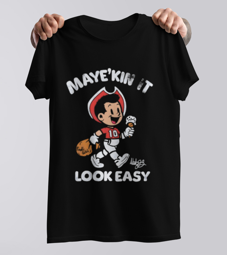 Maye'kin It Look Easy Chicken Drumstick Cartoon T-Shirt