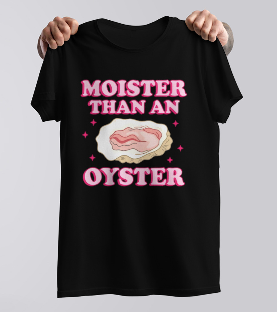 Moister Than An Oyster Pink Shell Diamond T-Shirt