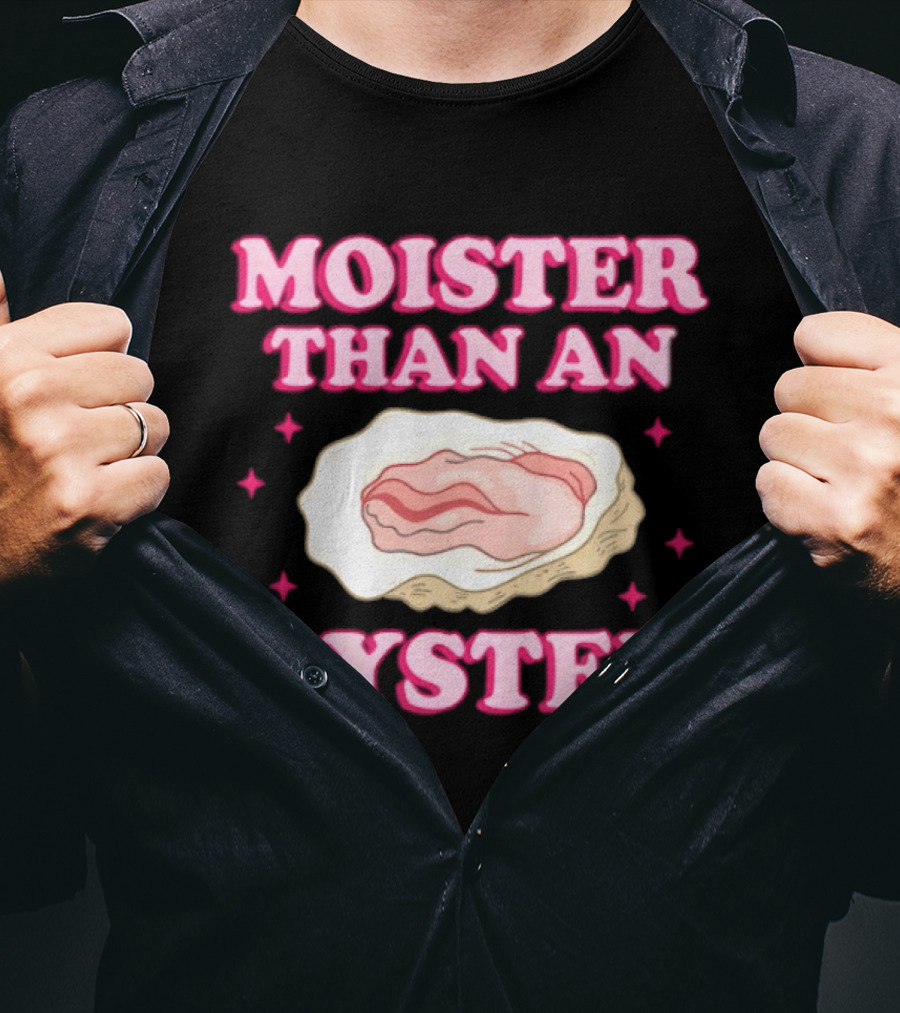 Moister Than An Oyster Pink Shell Diamond T-Shirt