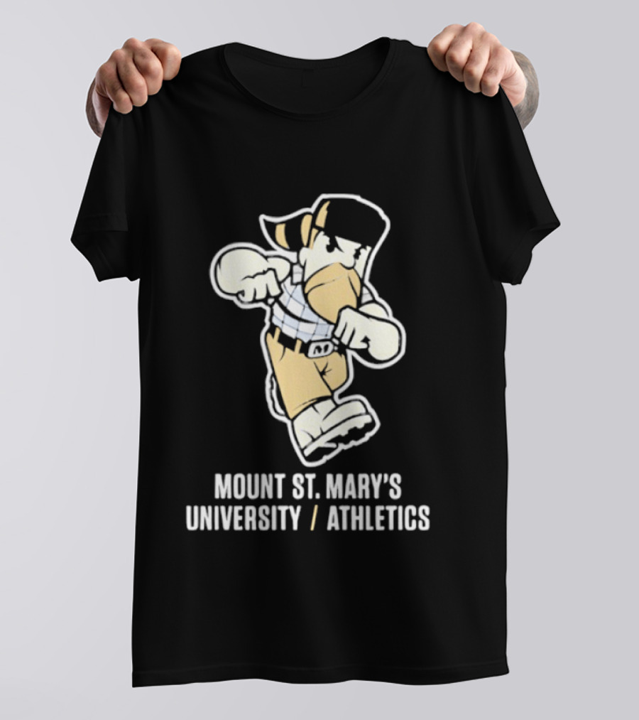 Mount St. Mary's University Athletics Sports Mascot Fight Pose T-Shirt