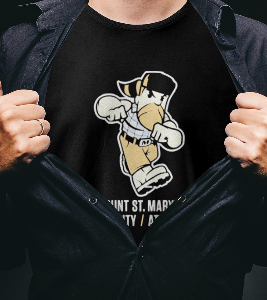 Mount St. Mary's University Athletics Sports Mascot Fight Pose T-Shirt