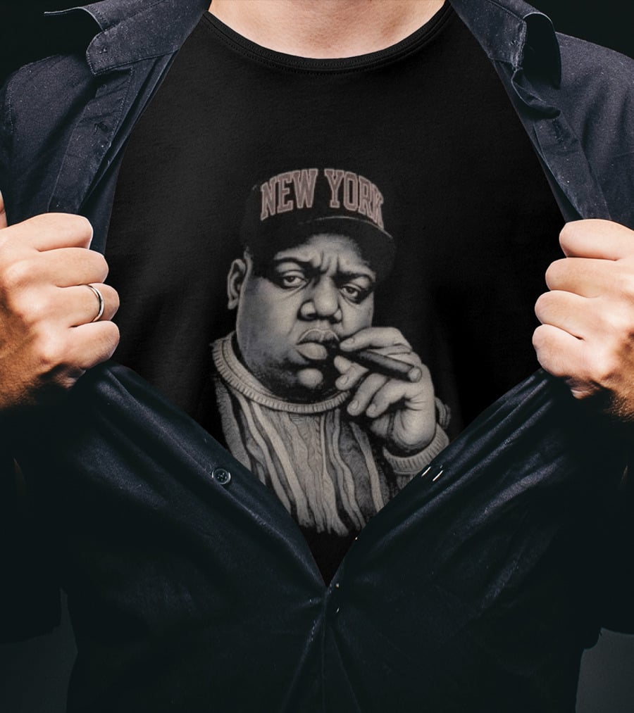 New York Biggie Iconic Portrait Cigar Hat Sweater T-Shirt