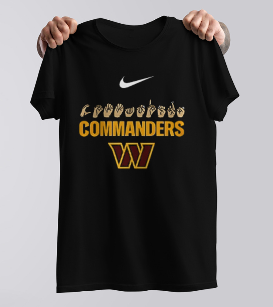 Nike Commanders Hand Sign Language Deaf Awareness T-Shirt