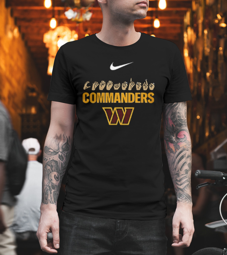 Nike Commanders Hand Sign Language Deaf Awareness T-Shirt
