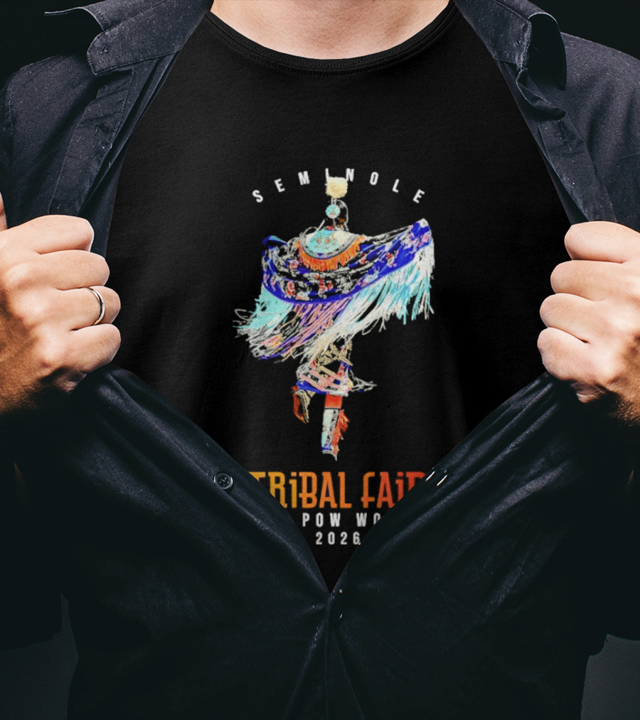 Seminole Tribal Fair Pow Wow 2026 Colorful Traditional Dance T-Shirt
