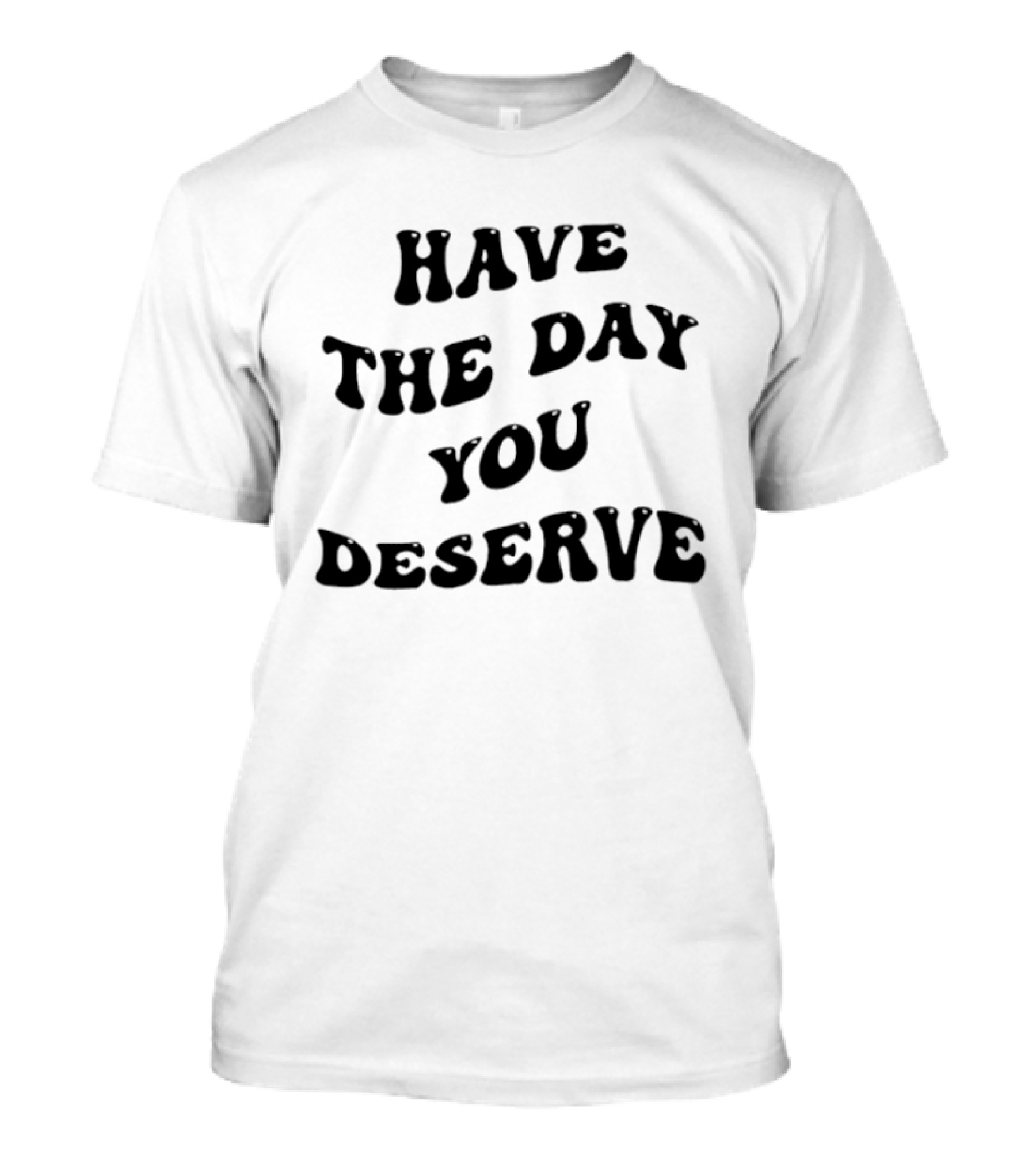 Have The Day You Deserve Retro Wavy Font T-Shirt
