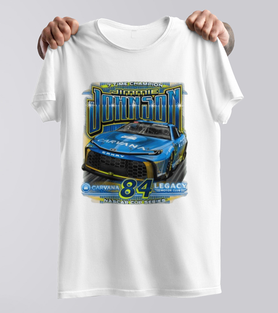 7 Time Champion Jimmie Johnson Carvana 84 Legacy Motor Club Nascar Cup Series T-Shirt