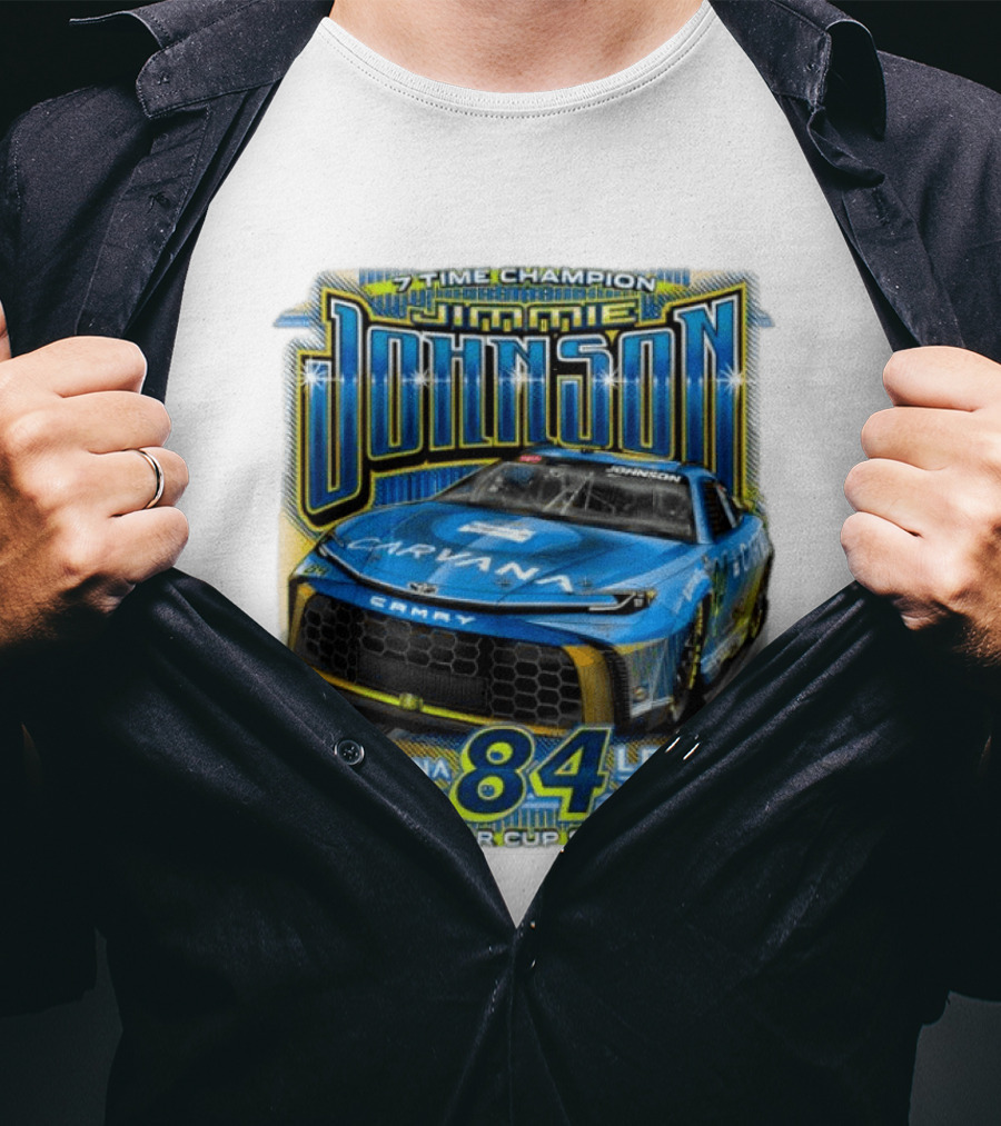 7 Time Champion Jimmie Johnson Carvana 84 Legacy Motor Club Nascar Cup Series T-Shirt