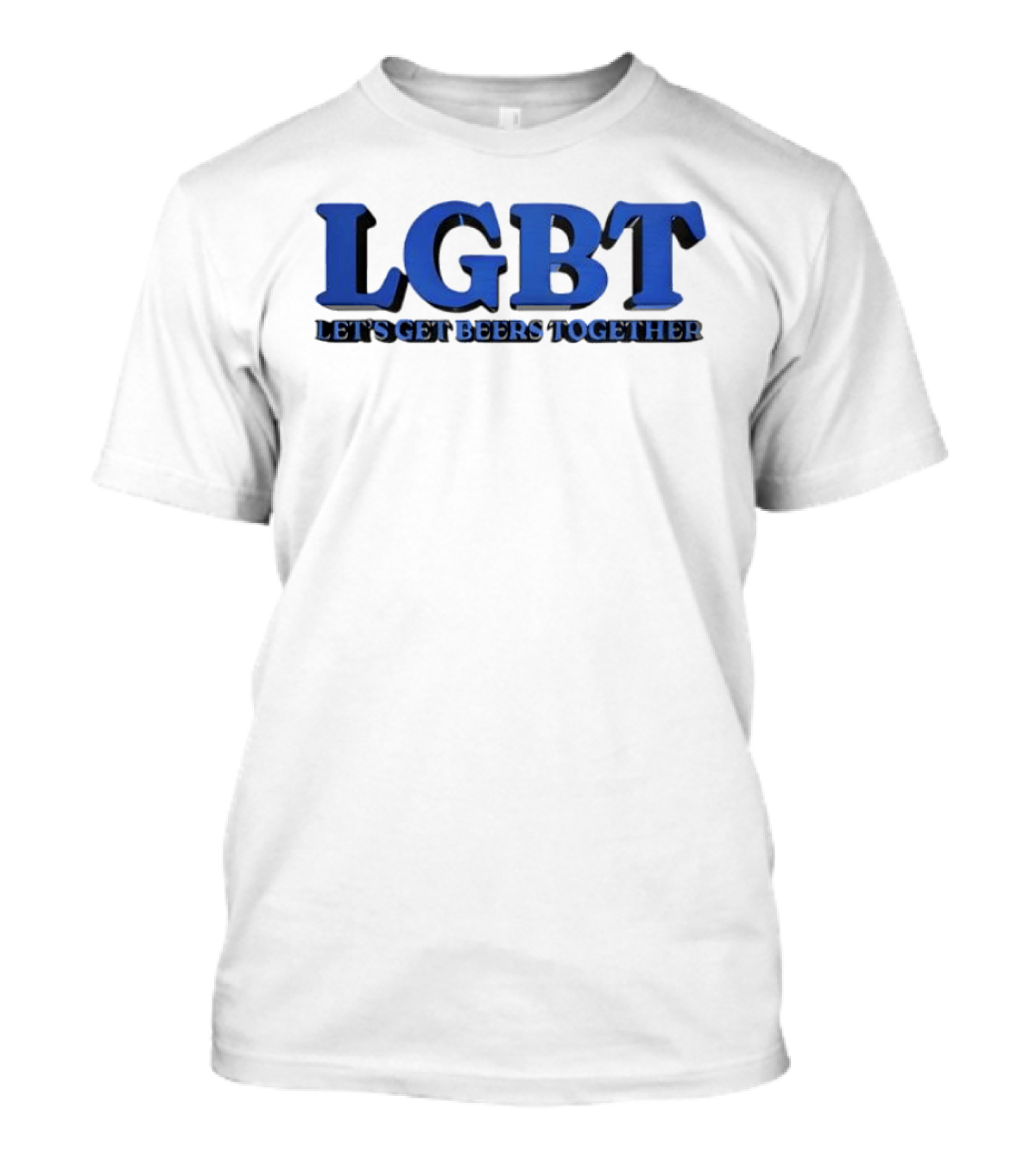 LGBT Let's Get Beers Together Blue T-Shirt