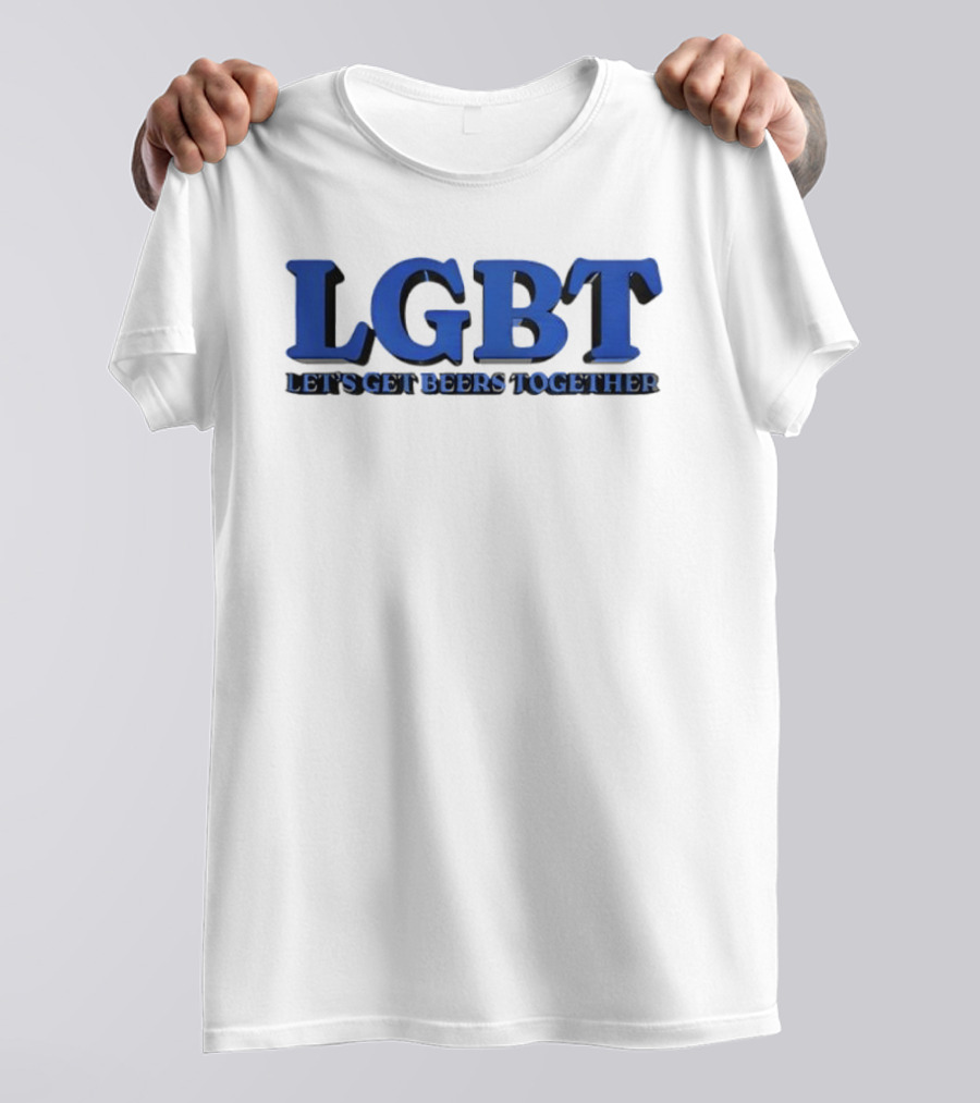 LGBT Let's Get Beers Together Blue T-Shirt