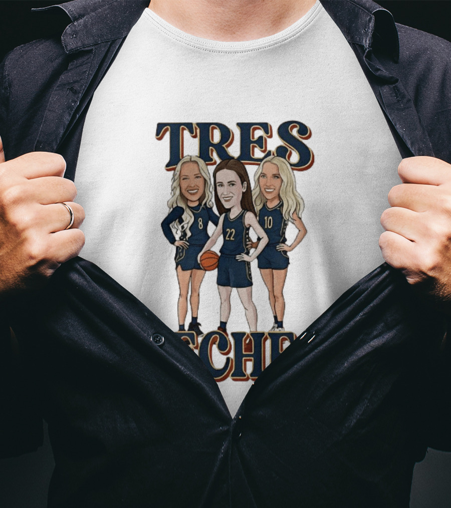 Tres Leches Caitlin Clark Kristy Wallace Kelsey Mitchell Indiana Fever WNBA T-Shirt