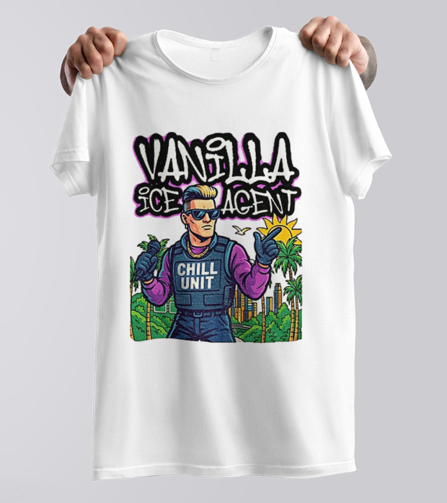 Vanilla Ice Agent Chill Unit Retro Pop Culture Meme T-Shirt