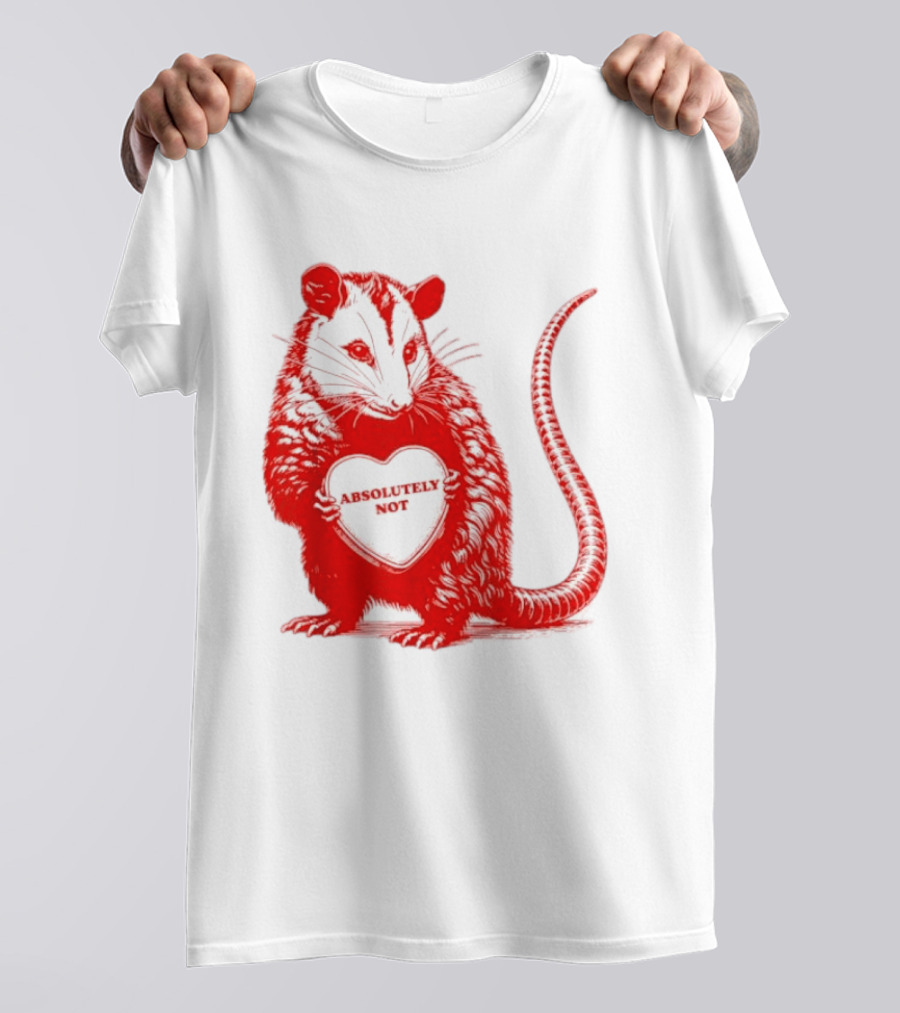 Absolutely Not Valentine Opossum Heart T-Shirt