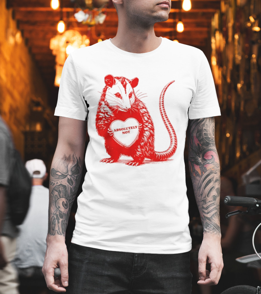 Absolutely Not Valentine Opossum Heart T-Shirt